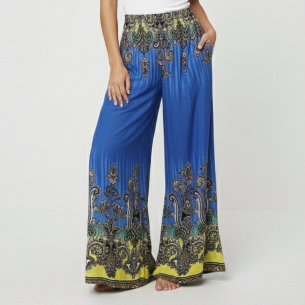 The Paragon Pants Boho Retro Wide Leg Festival L